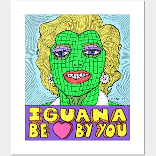 Iguana Marilyn Monroe Posters and Art